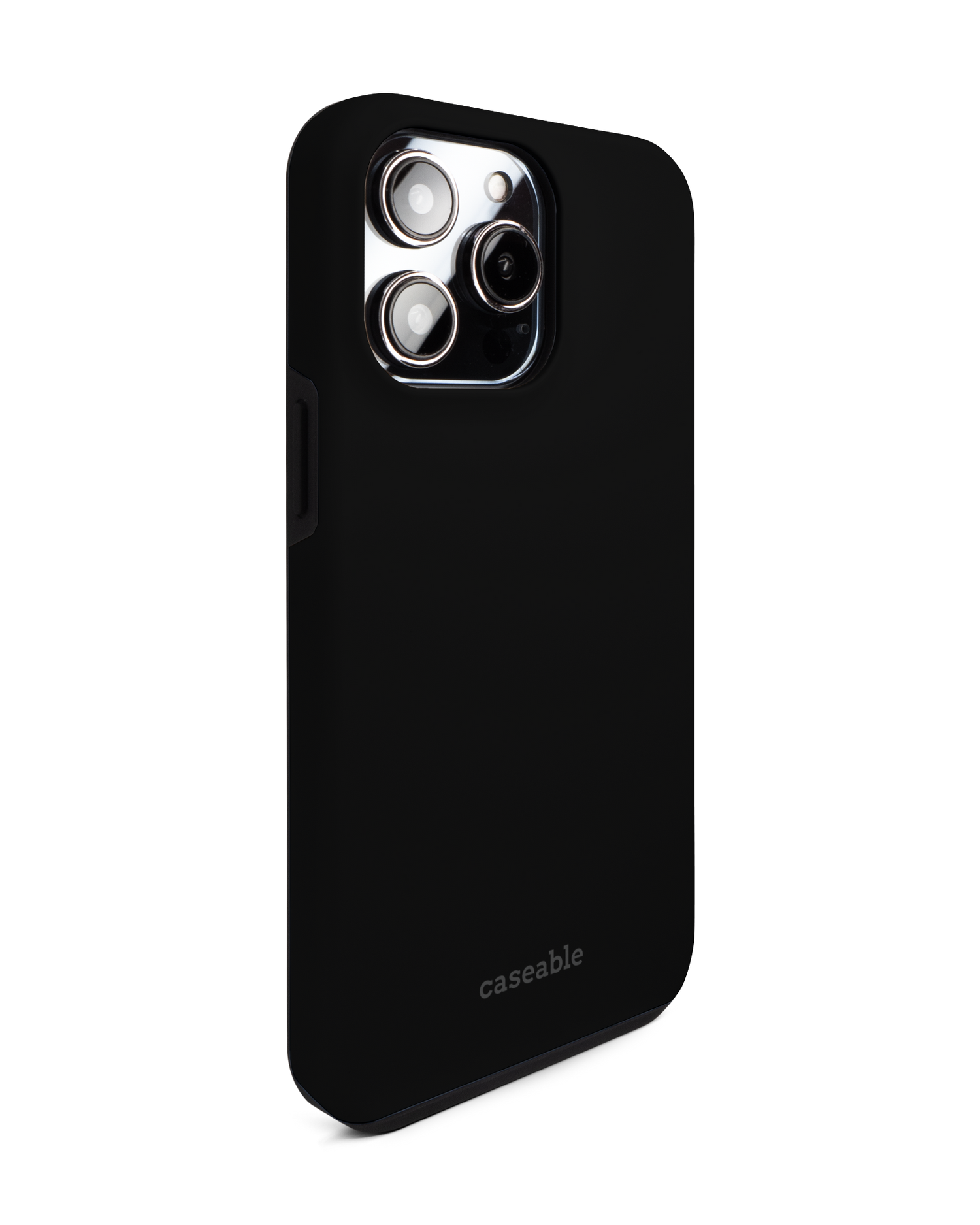 BLACK Premium Phone Case for Apple iPhone 14 Pro Max: View from the left side
