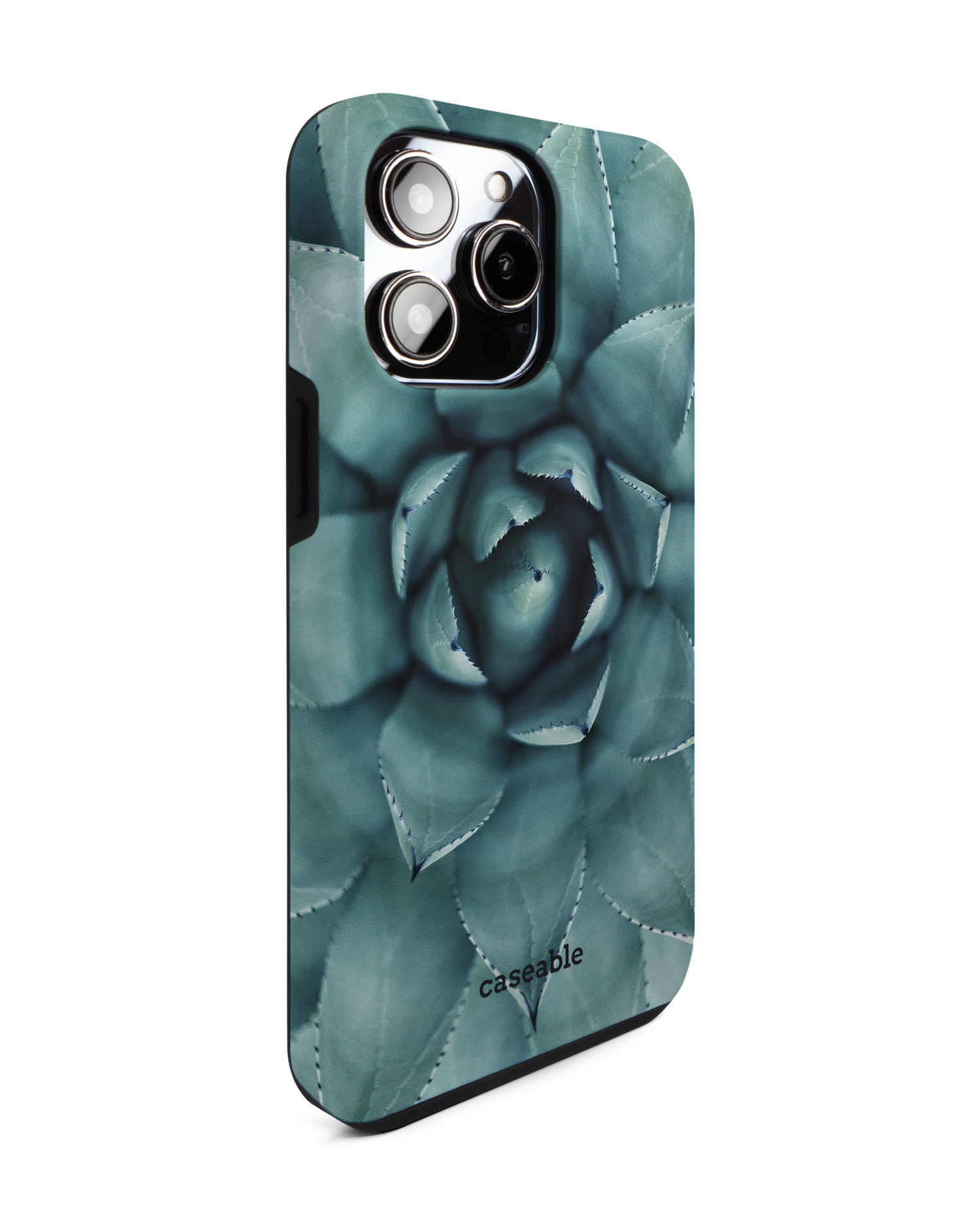 Beautiful Succulent Premium Phone Case for Apple iPhone 14 Pro Max: View from the left side