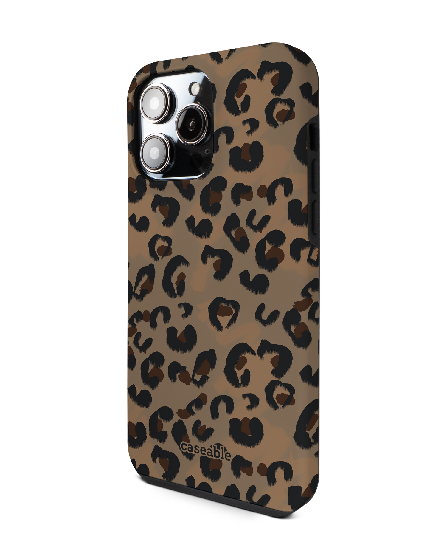 Leopard Repeat Premium Phone Case for Apple iPhone 14 Pro Max: View from the right side