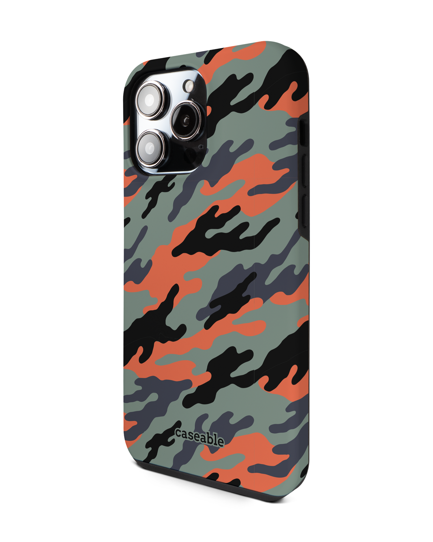 Camo Sunset Premium Phone Case for Apple iPhone 14 Pro Max: View from the right side