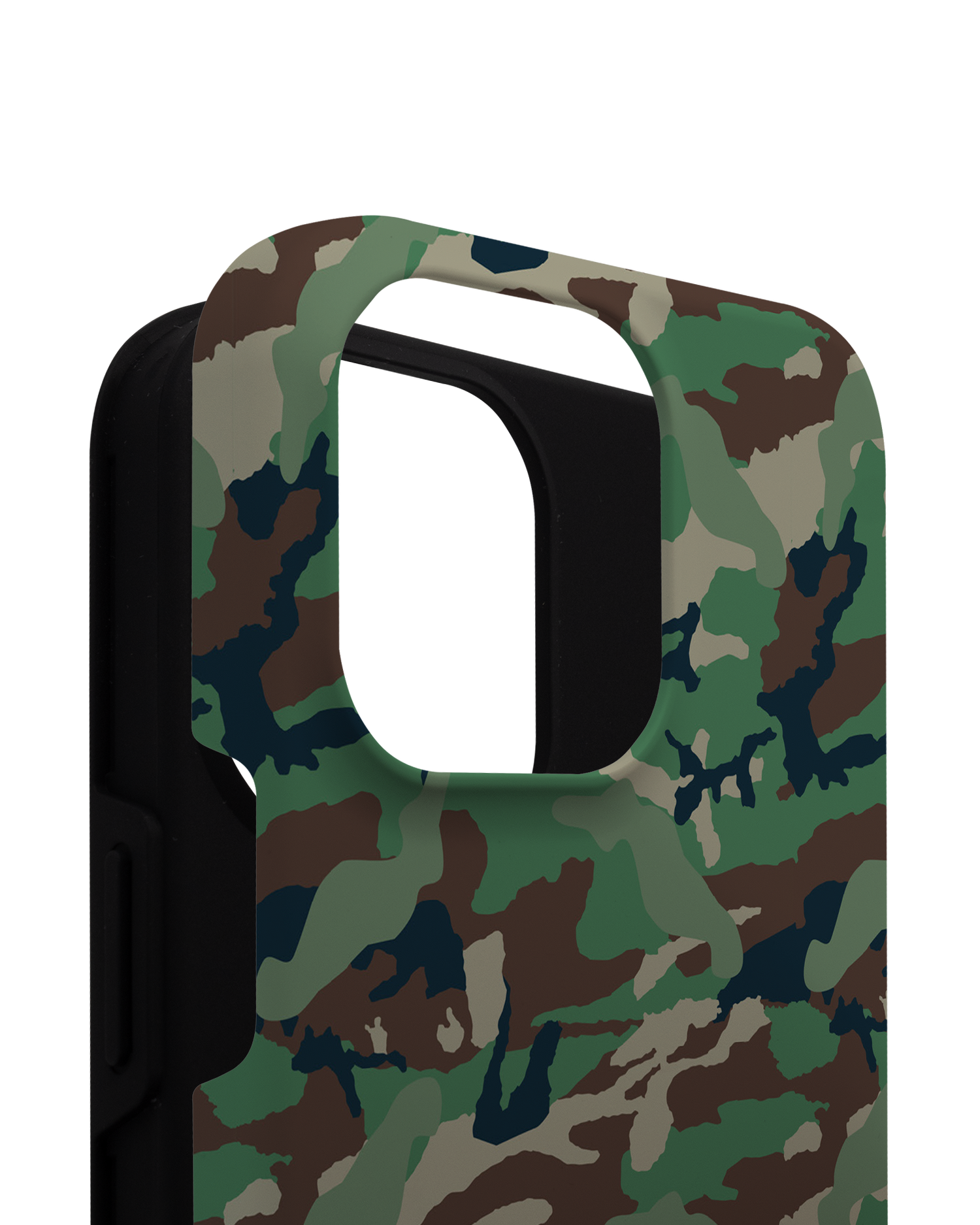 Green and Brown Camo Premium Phone Case for Apple iPhone 14 Pro Max consisting of 2 parts
