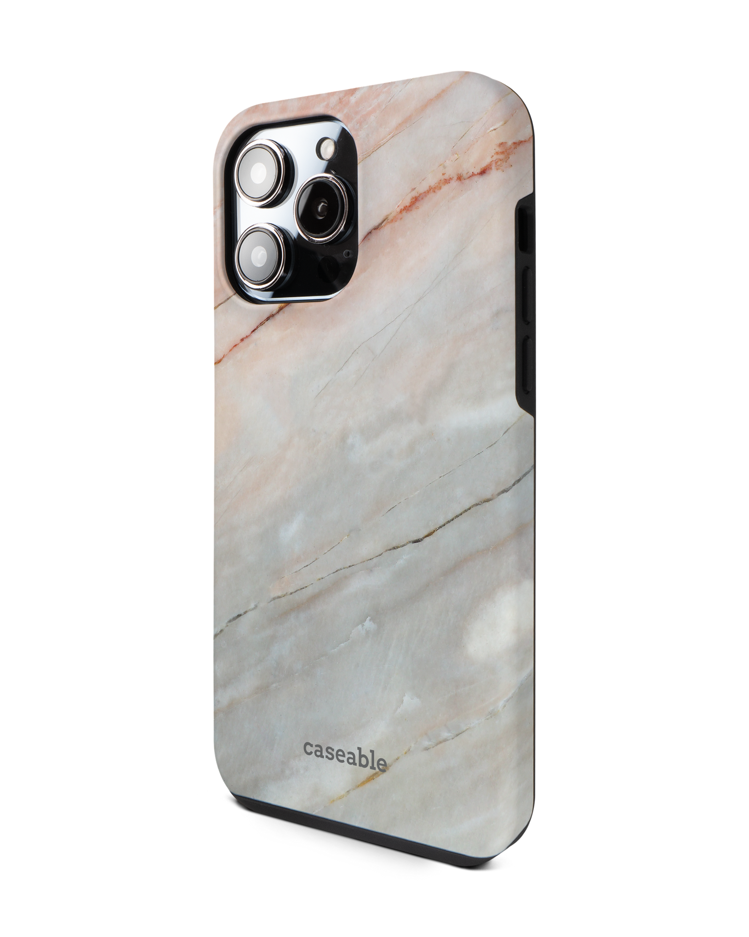 Mother of Pearl Marble Premium Phone Case for Apple iPhone 14 Pro Max: View from the right side