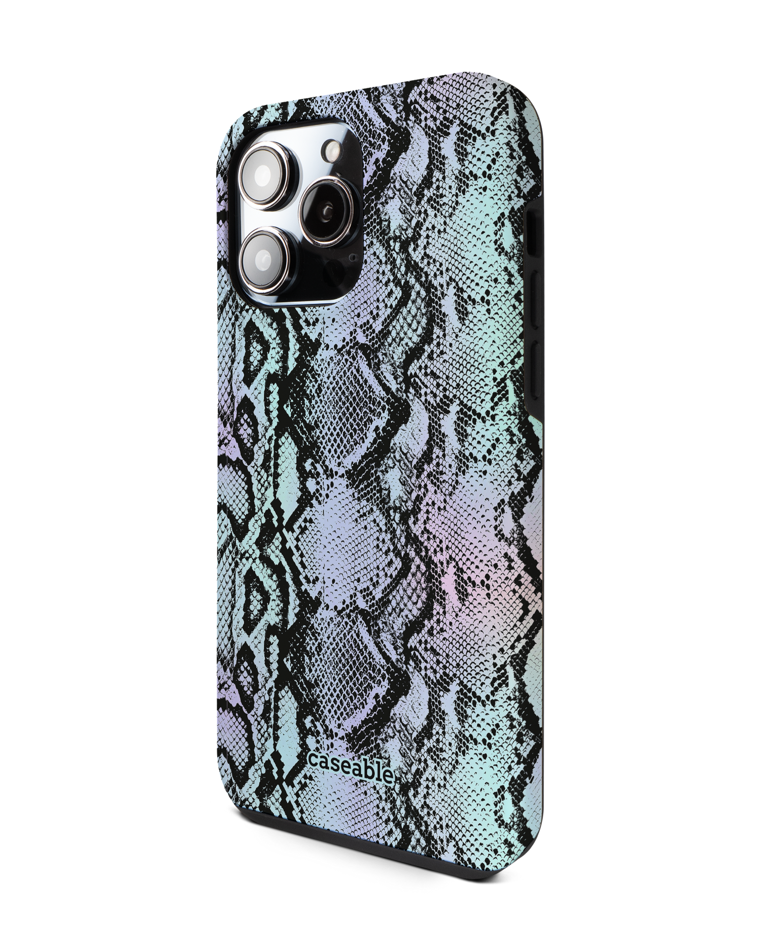 Groovy Snakeskin Premium Phone Case for Apple iPhone 14 Pro Max: View from the right side