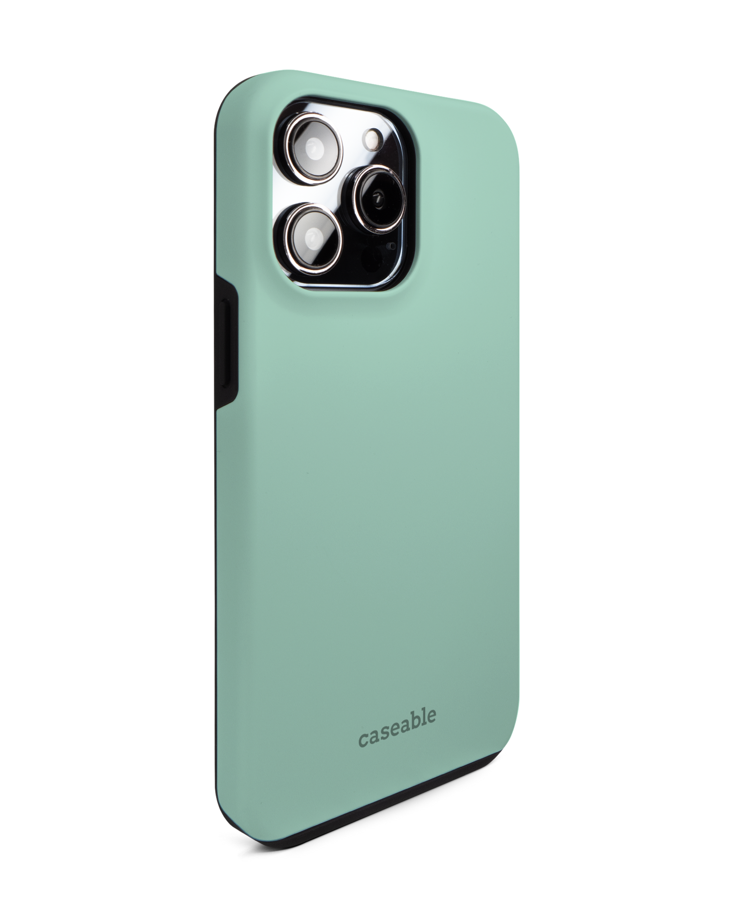 LIGHT GREEN Premium Phone Case for Apple iPhone 14 Pro Max: View from the left side