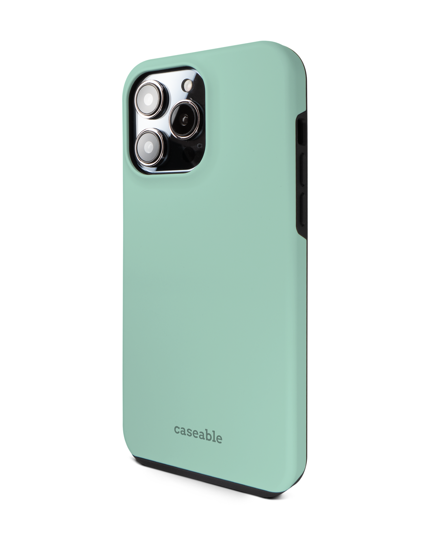 LIGHT GREEN Premium Phone Case for Apple iPhone 14 Pro Max: View from the right side