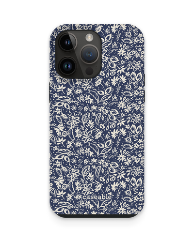 Ditsy Blue Paisley Premium Phone Case for Apple iPhone 15 Pro Max