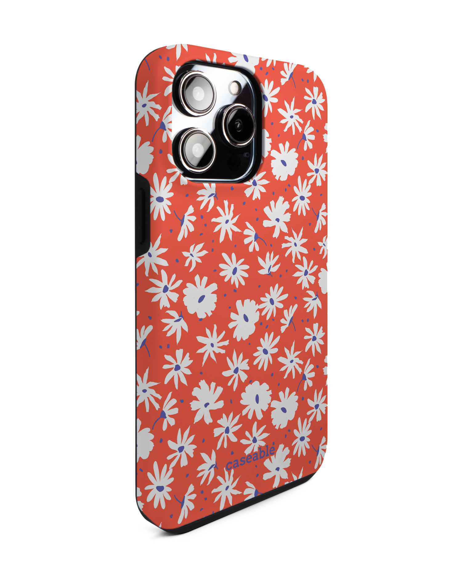 Retro Daisy Premium Phone Case for Apple iPhone 14 Pro Max: View from the left side