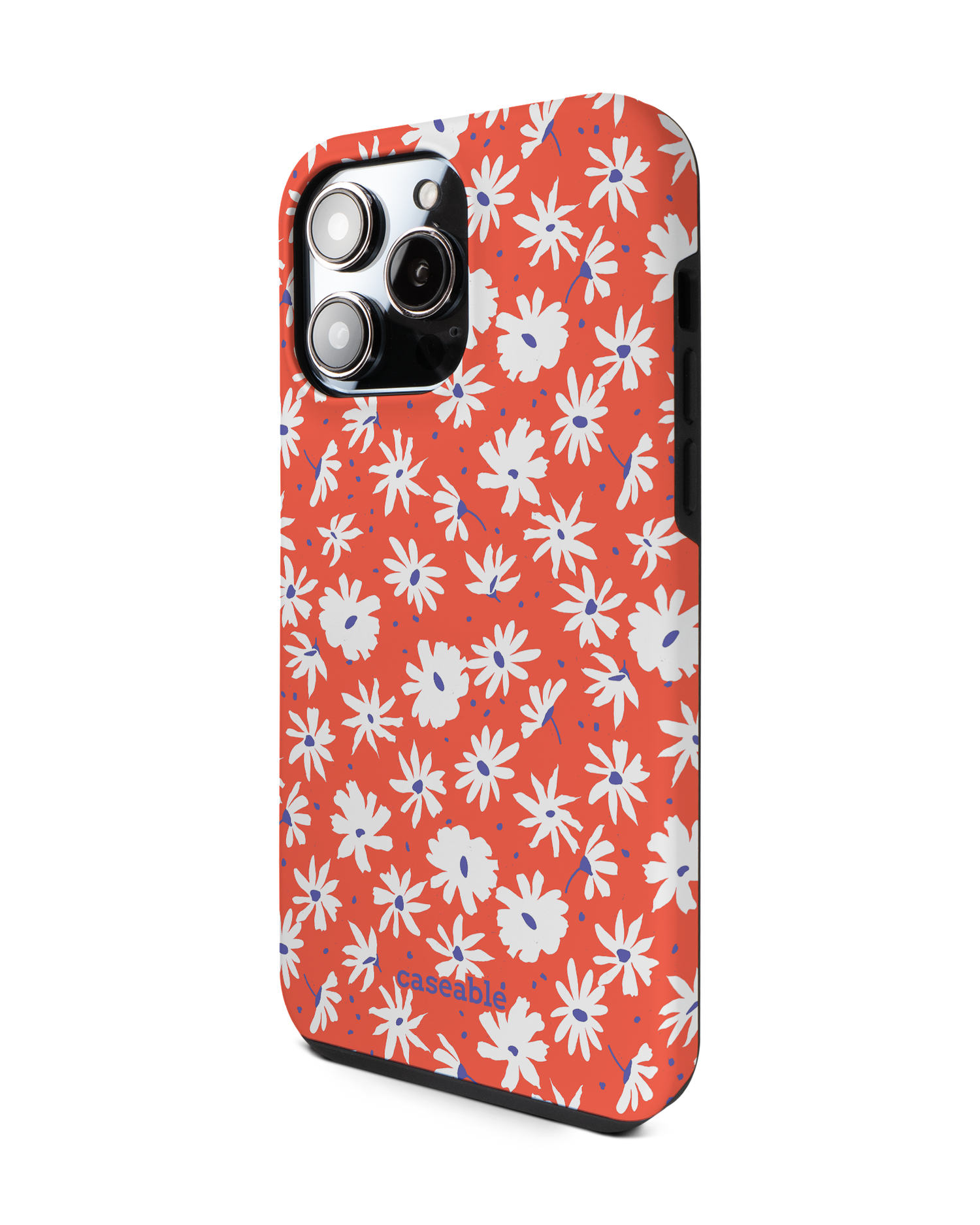 Retro Daisy Premium Phone Case for Apple iPhone 14 Pro Max: View from the right side