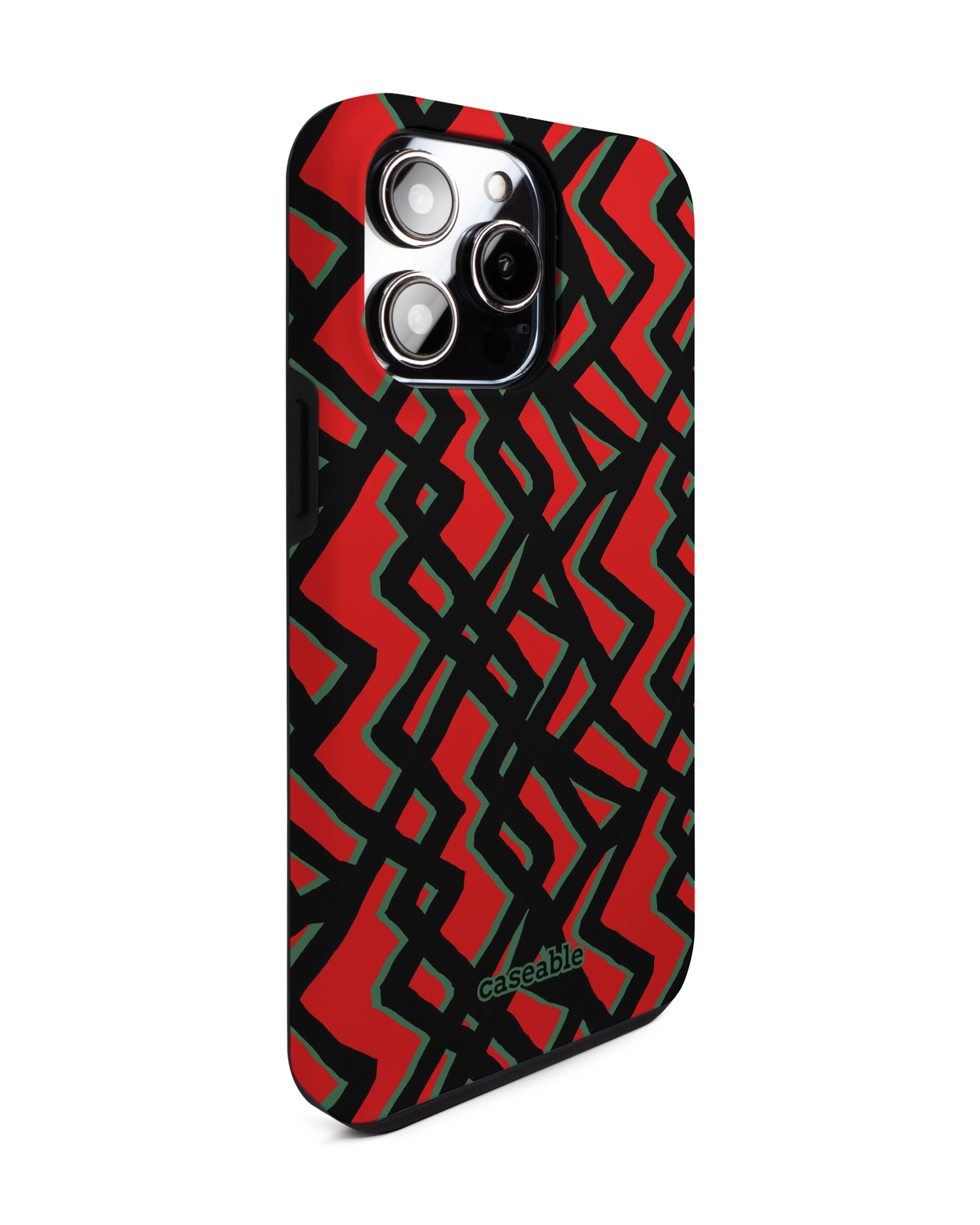 Fences Pattern Premium Phone Case for Apple iPhone 14 Pro Max: View from the left side