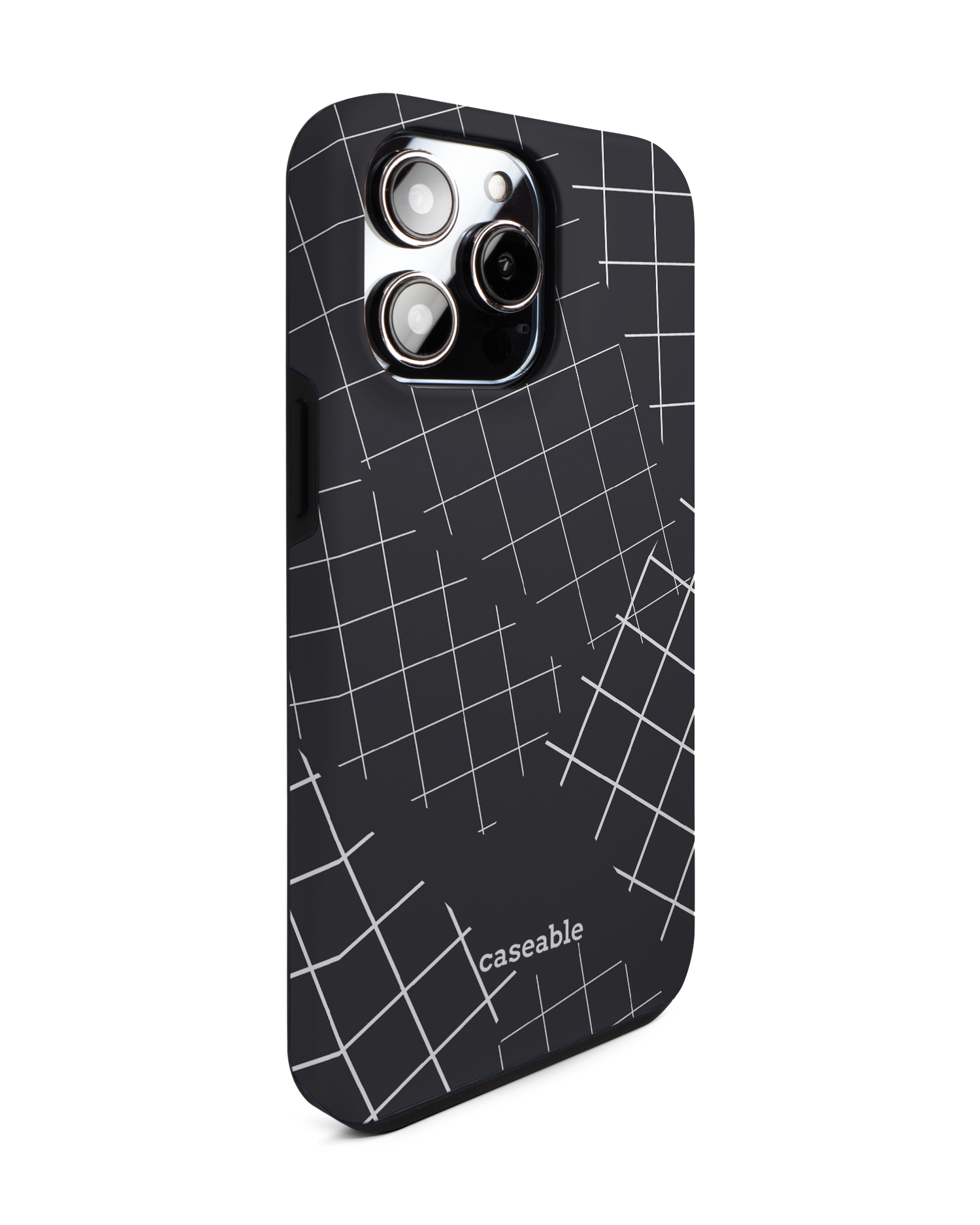 Grids Premium Phone Case for Apple iPhone 14 Pro Max: View from the left side