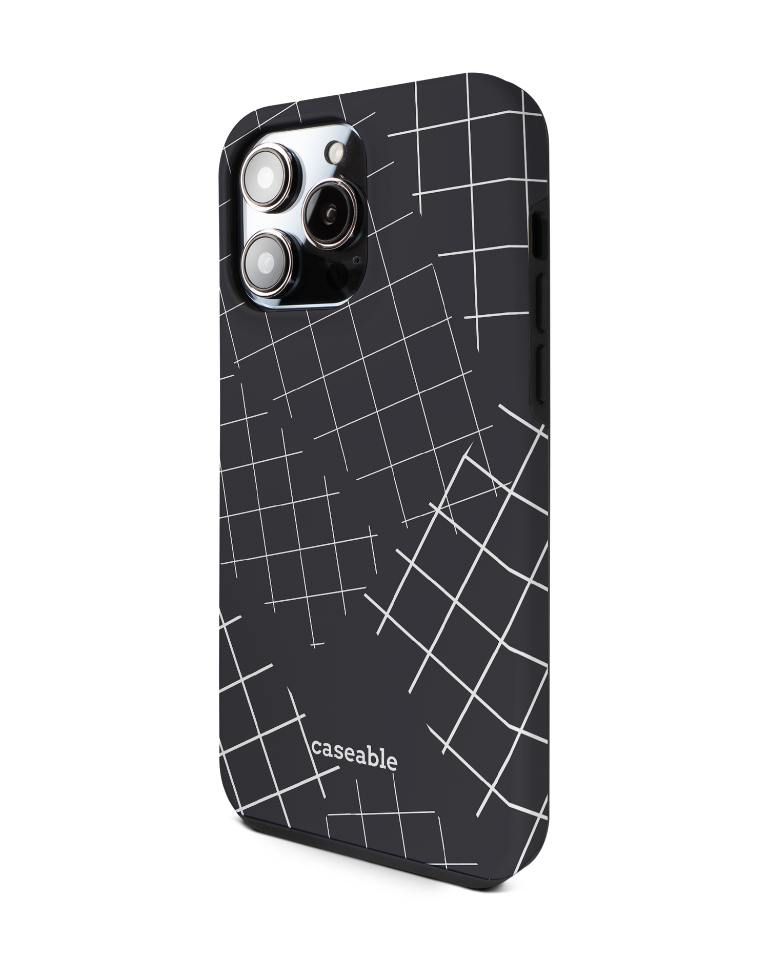Grids Premium Phone Case for Apple iPhone 14 Pro Max: View from the right side