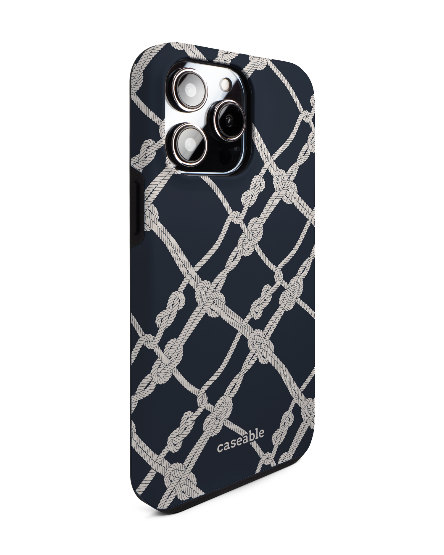 Nautical Knots Premium Phone Case for Apple iPhone 14 Pro Max: View from the left side