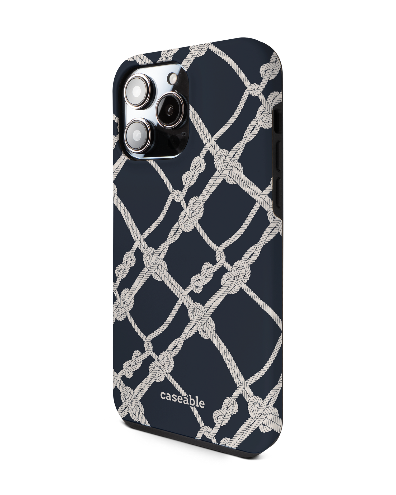 Nautical Knots Premium Phone Case for Apple iPhone 14 Pro Max: View from the right side