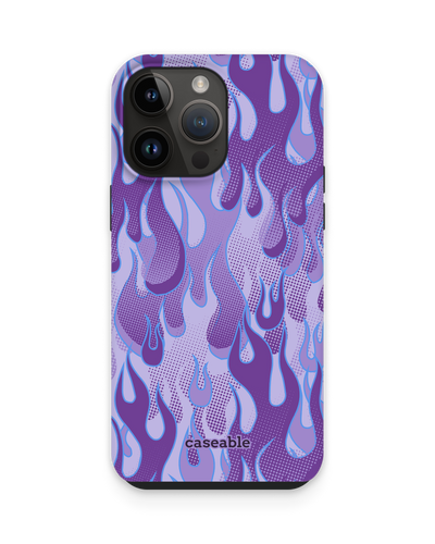 Purple Flames Premium Phone Case for Apple iPhone 15 Pro Max