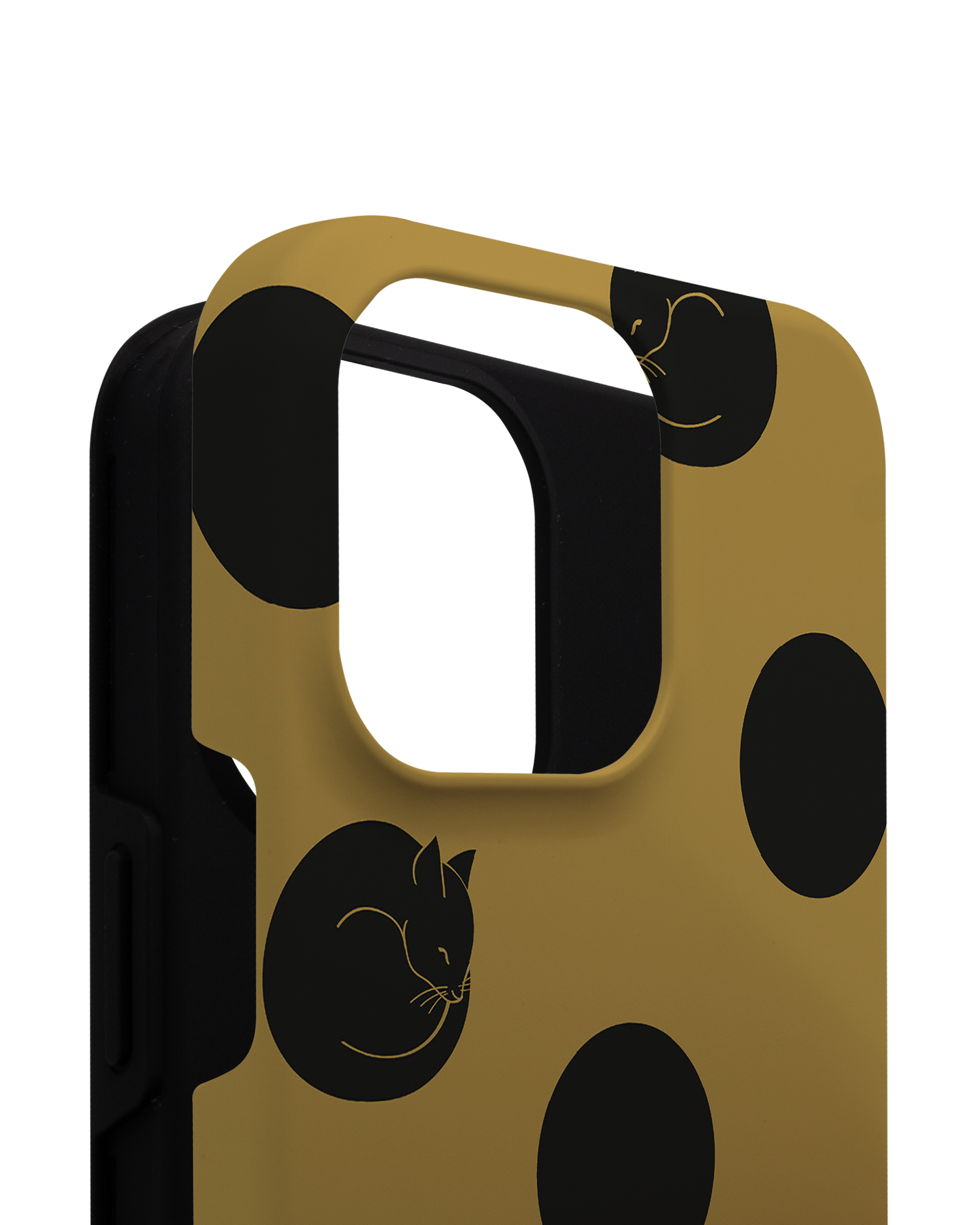 Polka Cats Premium Phone Case for Apple iPhone 14 Pro Max consisting of 2 parts