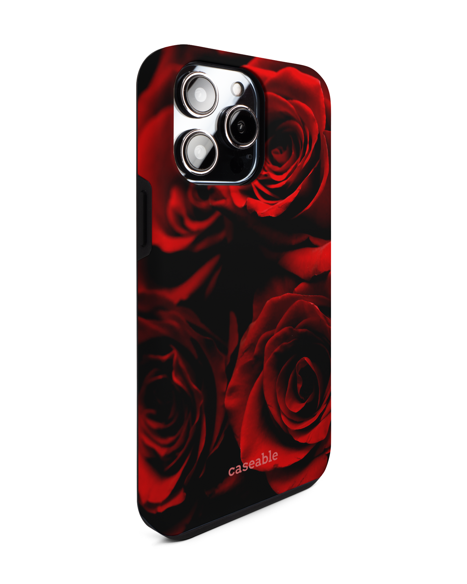 Red Roses Premium Phone Case for Apple iPhone 14 Pro Max: View from the left side