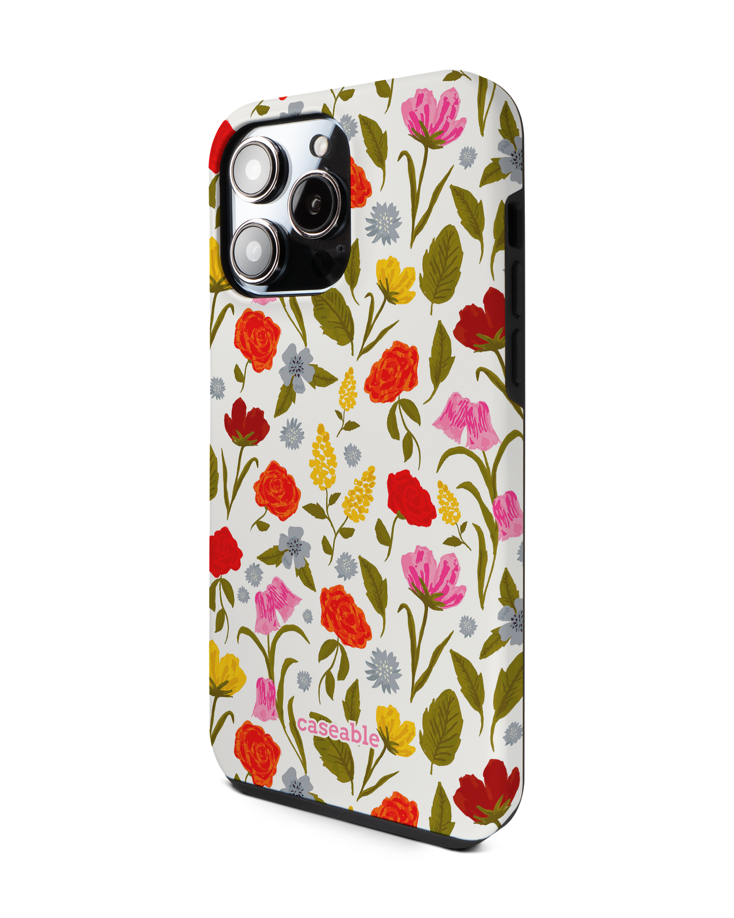 Botanical Beauties Premium Phone Case for Apple iPhone 14 Pro Max: View from the right side