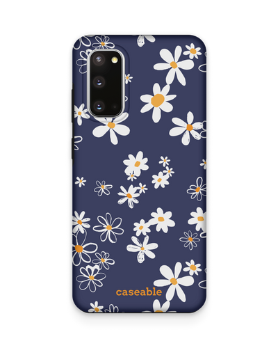 Navy Daisies Premium Phone Case Samsung Galaxy S20