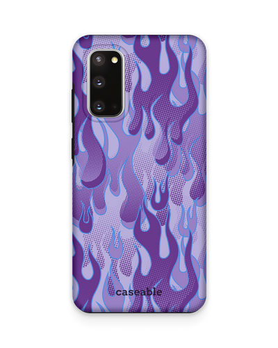 Purple Flames Premium Phone Case Samsung Galaxy S20