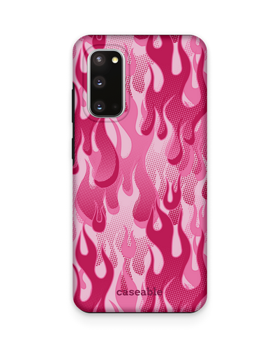 Pink Flames Premium Phone Case Samsung Galaxy S20