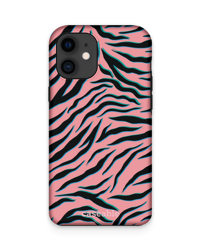 Pink Zebra Premium Phone Case Apple iPhone 12 mini