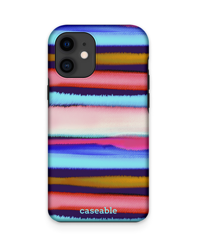 Watercolor Stripes Premium Phone Case Apple iPhone 12 mini