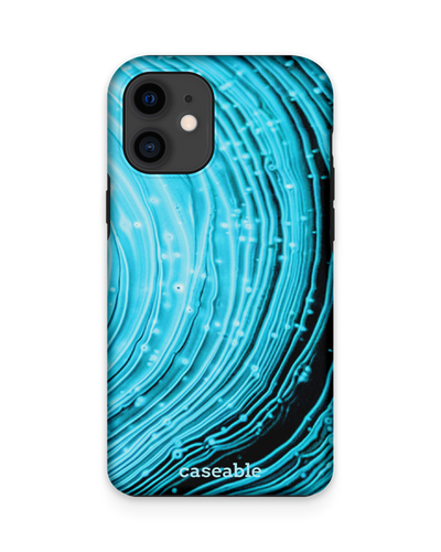 Turquoise Ripples Premium Phone Case Apple iPhone 12 mini