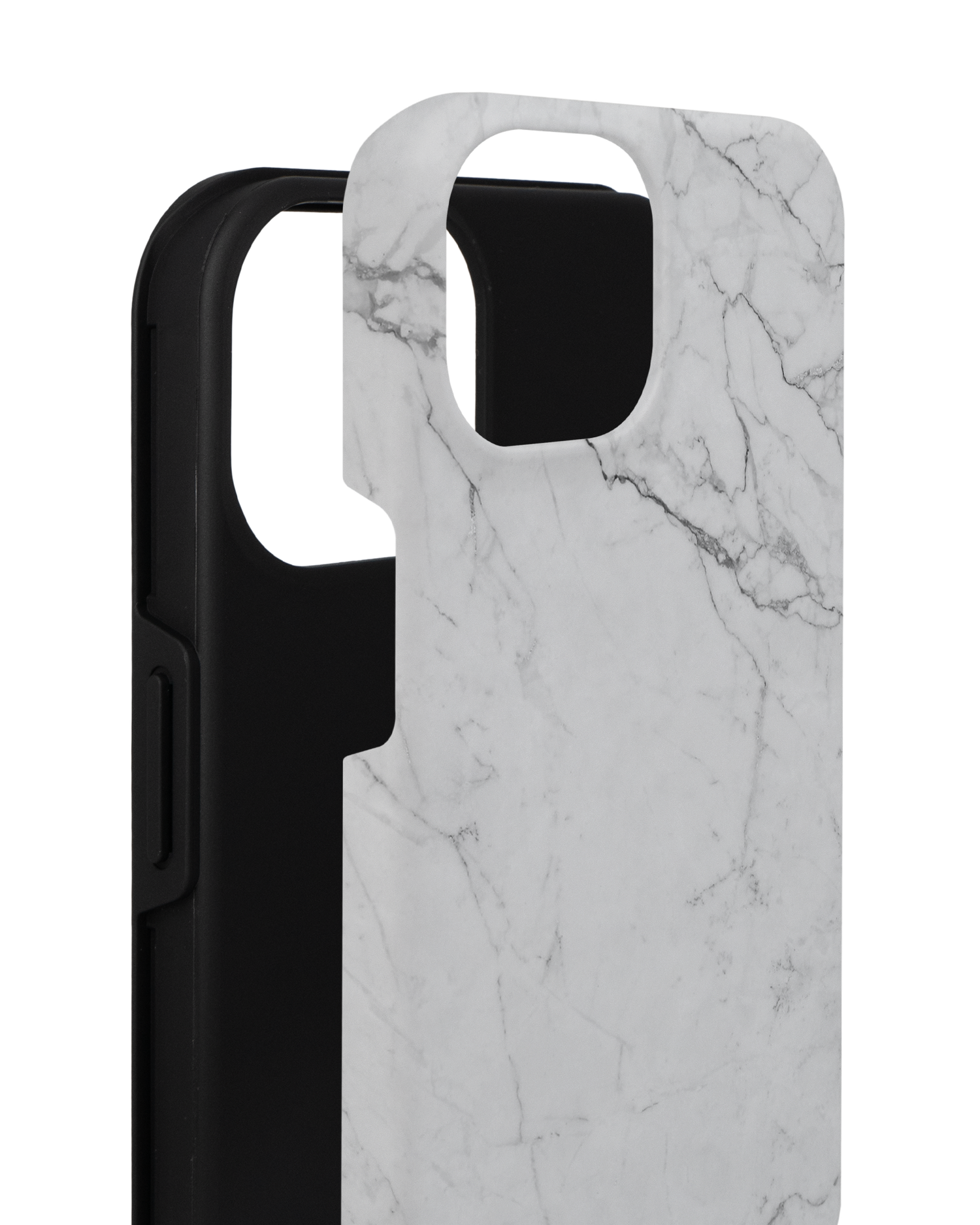 White Marble Premium Phone for Apple iPhone 14 consisting of 2 parts