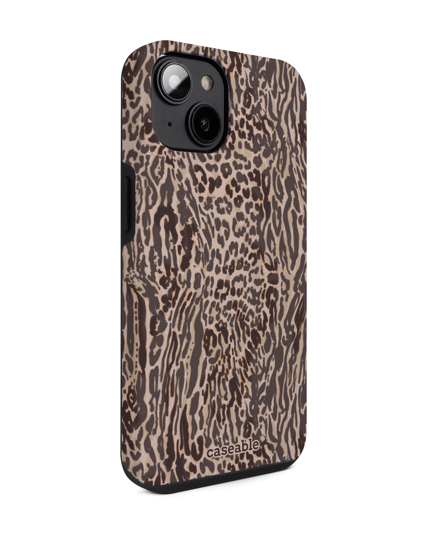 Animal Skin Tough Love Premium Phone for Apple iPhone 14: View from the left side