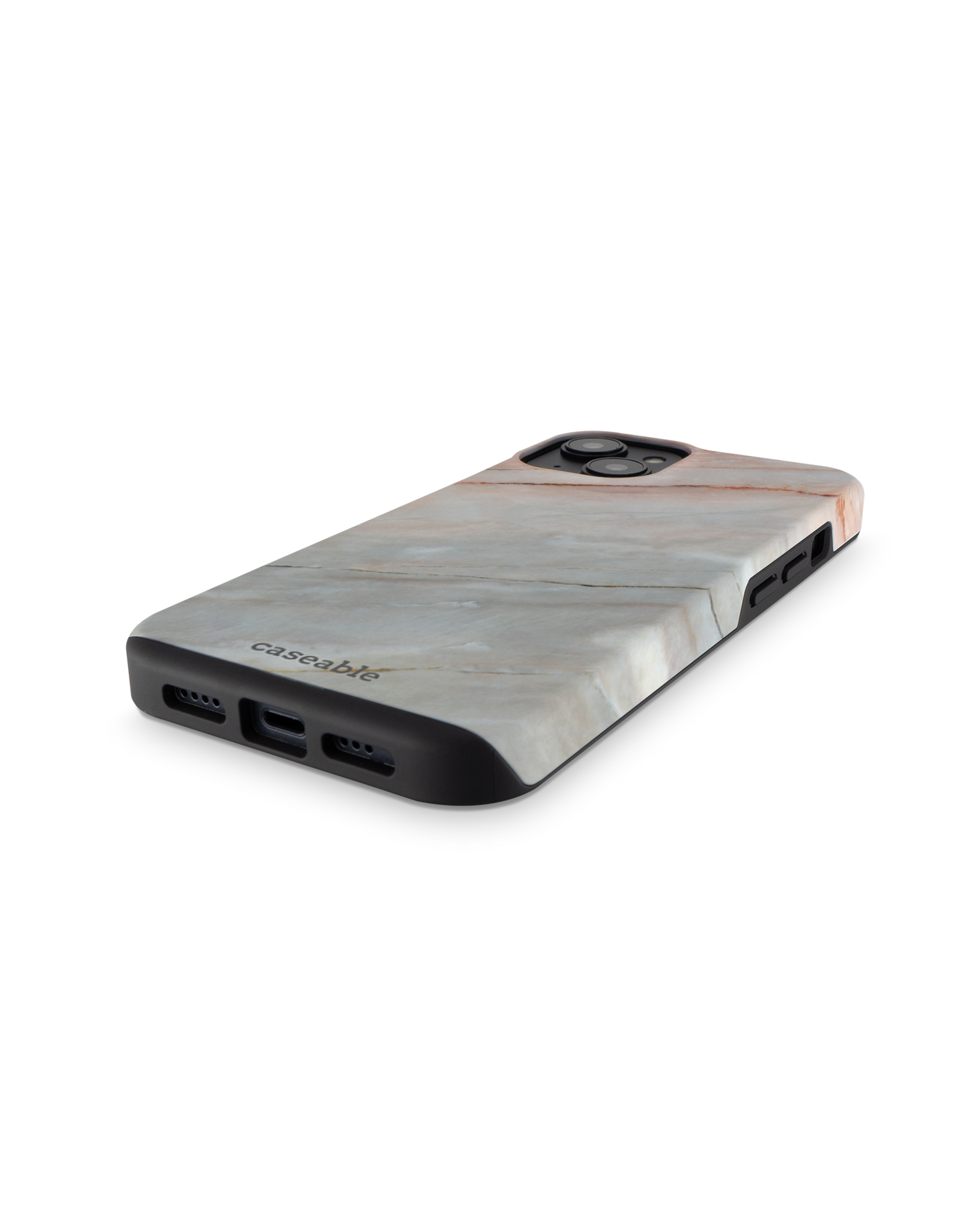 Mother of Pearl Marble Premium Phone for Apple iPhone 14: Bottom View