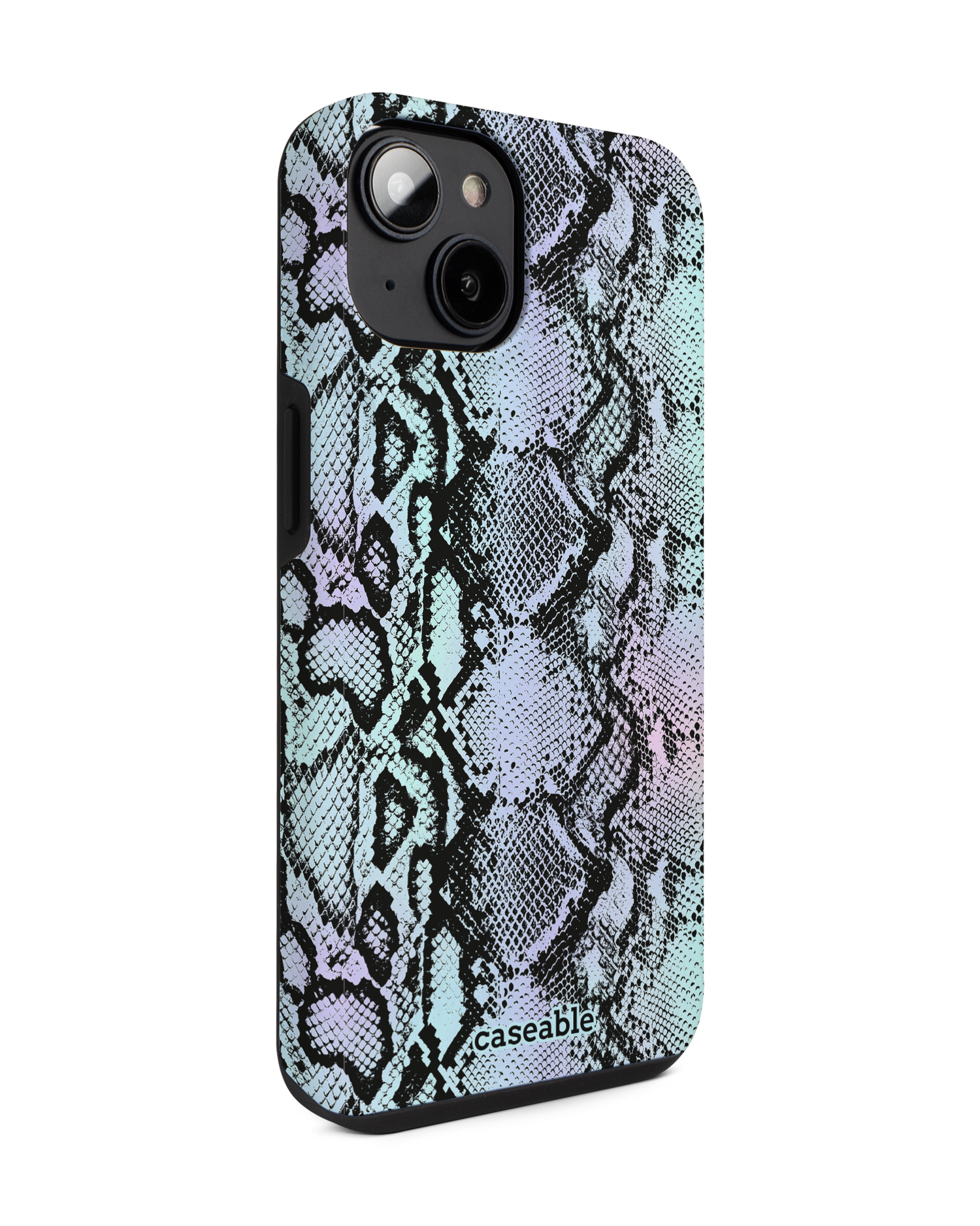 Groovy Snakeskin Premium Phone for Apple iPhone 14: View from the left side