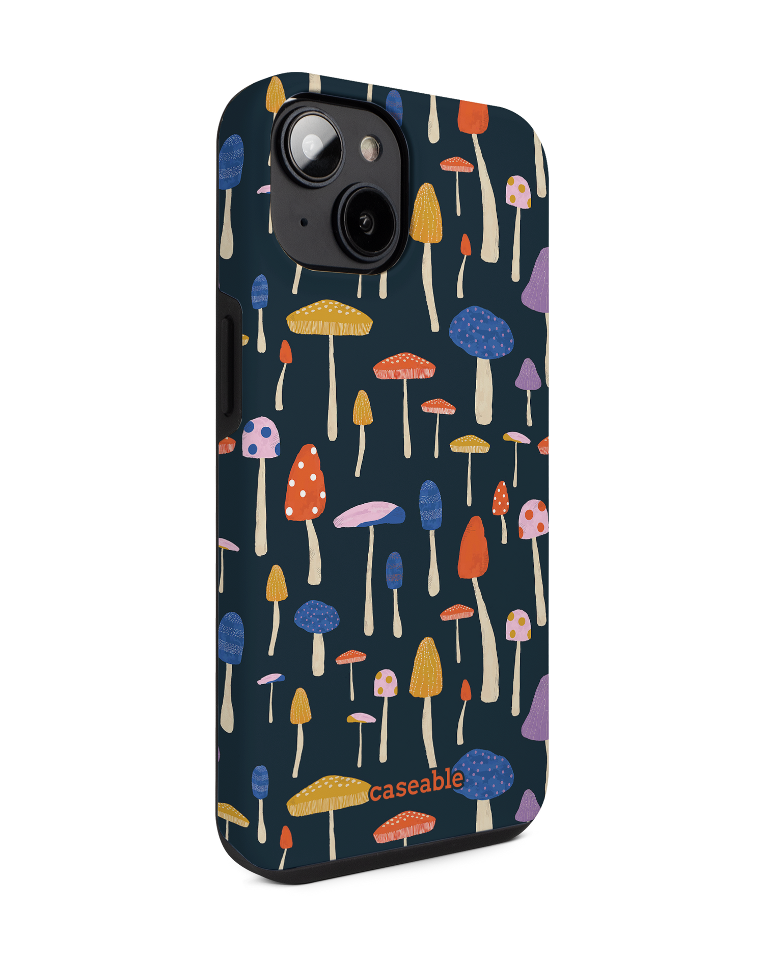 Mushroom Delights Premium Phone for Apple iPhone 14: View from the left side