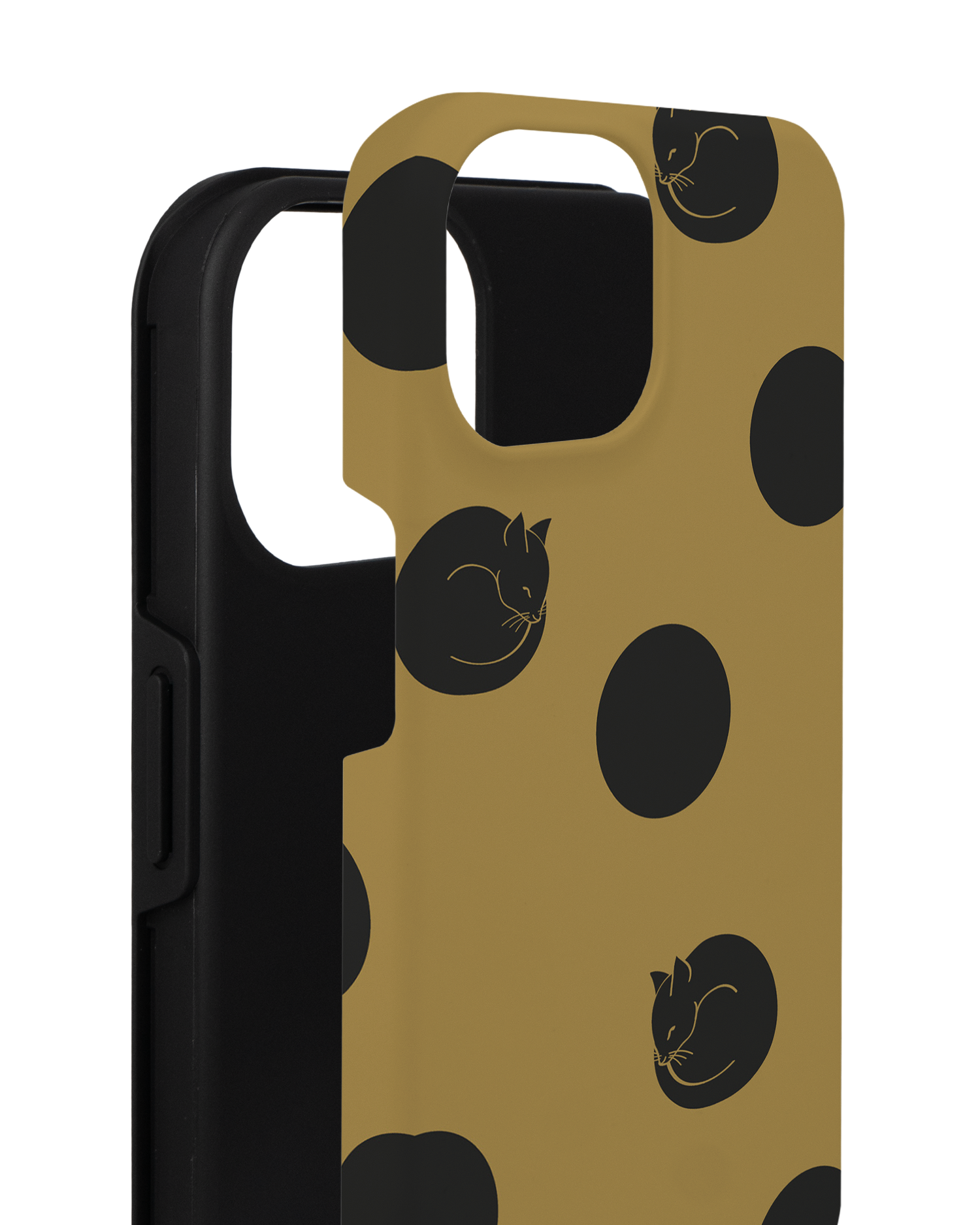 Polka Cats Premium Phone for Apple iPhone 14 consisting of 2 parts