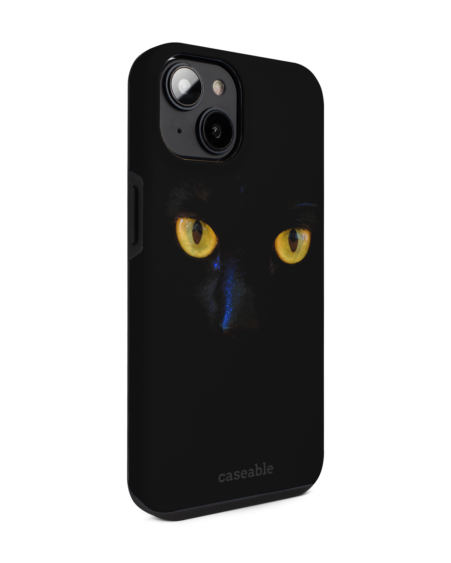 Black Cat Premium Phone for Apple iPhone 14: View from the left side