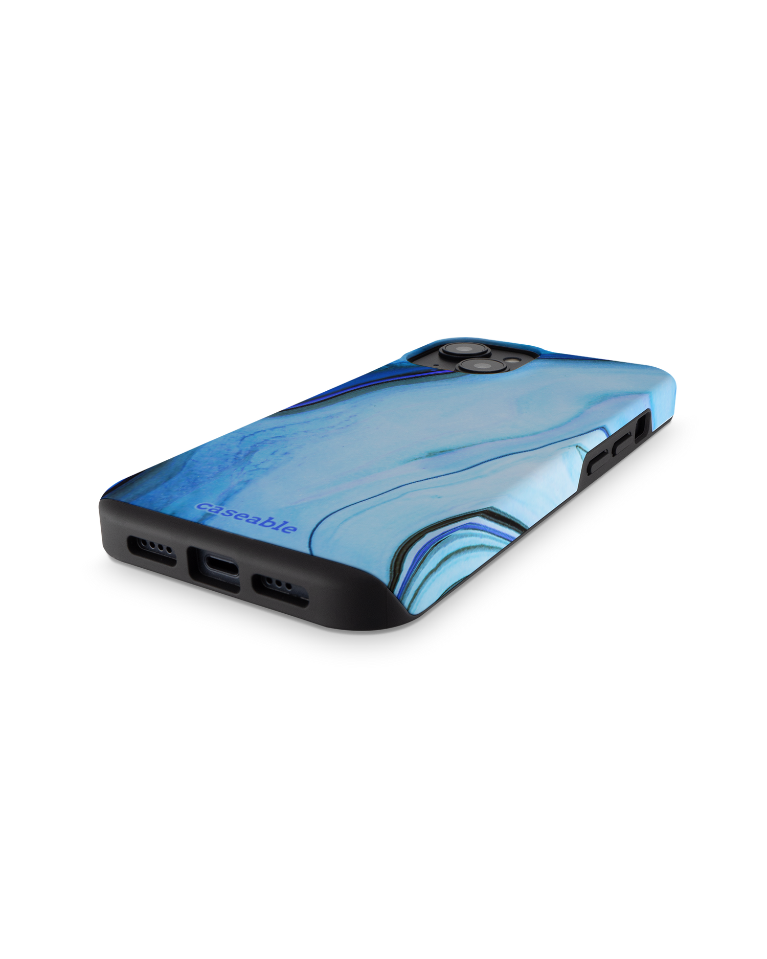 Cool Blues Premium Phone for Apple iPhone 14: Bottom View