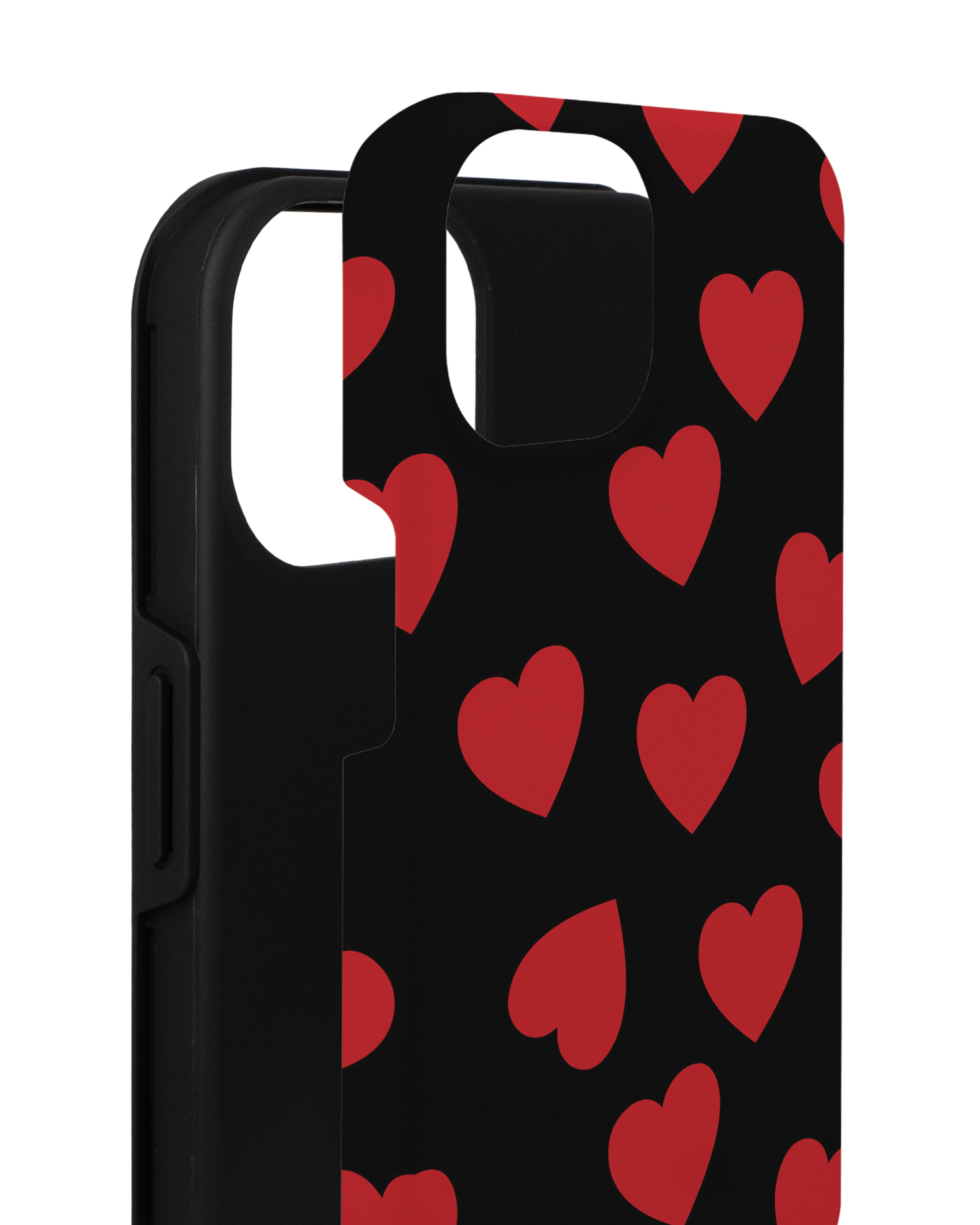 Repeating Hearts Premium Phone for Apple iPhone 14 consisting of 2 parts