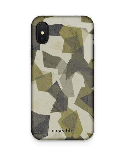 Geometric Camo Green Premium Phone Case Apple iPhone X, Apple iPhone XS