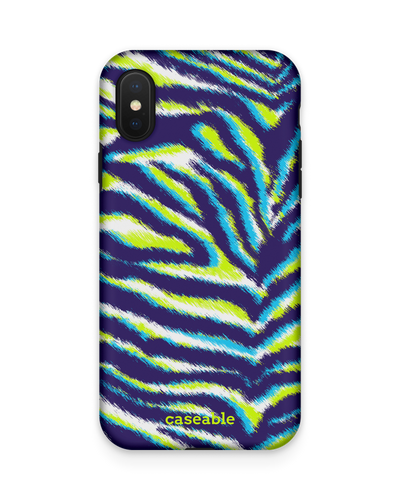 Neon Zebra Premium Phone Case Apple iPhone X, Apple iPhone XS