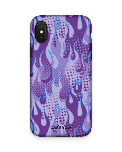 Purple Flames Premium Phone Case Apple iPhone X, Apple iPhone XS