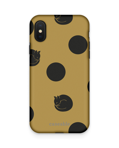 Polka Cats Premium Phone Case Apple iPhone X, Apple iPhone XS