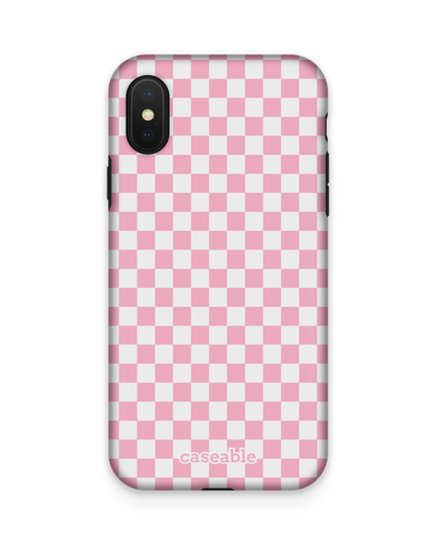 Pink Checkerboard Premium Phone Case Apple iPhone X, Apple iPhone XS