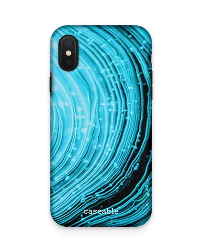 Turquoise Ripples Premium Phone Case Apple iPhone X, Apple iPhone XS