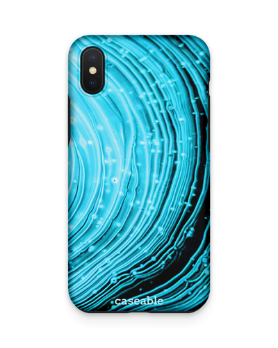 Turquoise Ripples Premium Phone Case Apple iPhone XS Max