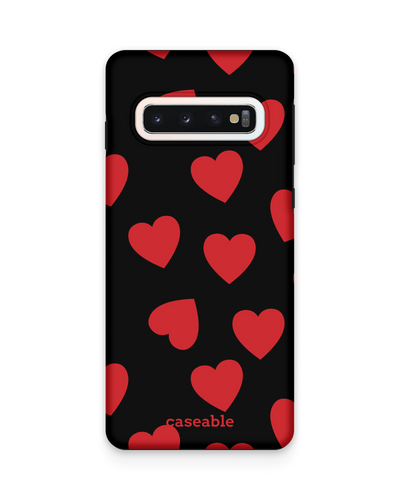Repeating Hearts Premium Phone Case Samsung Galaxy S10