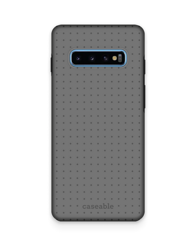 Dot Grid Grey Premium Phone Case Samsung Galaxy S10 Plus