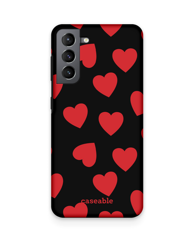 Repeating Hearts Premium Phone Case Samsung Galaxy S21