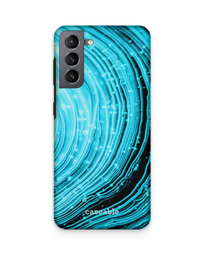 Turquoise Ripples Premium Phone Case Samsung Galaxy S21
