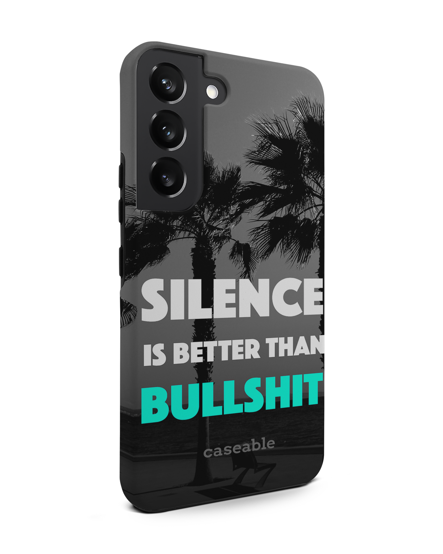Silence is Better Premium Phone Case Samsung Galaxy S22 5G: View from the left side