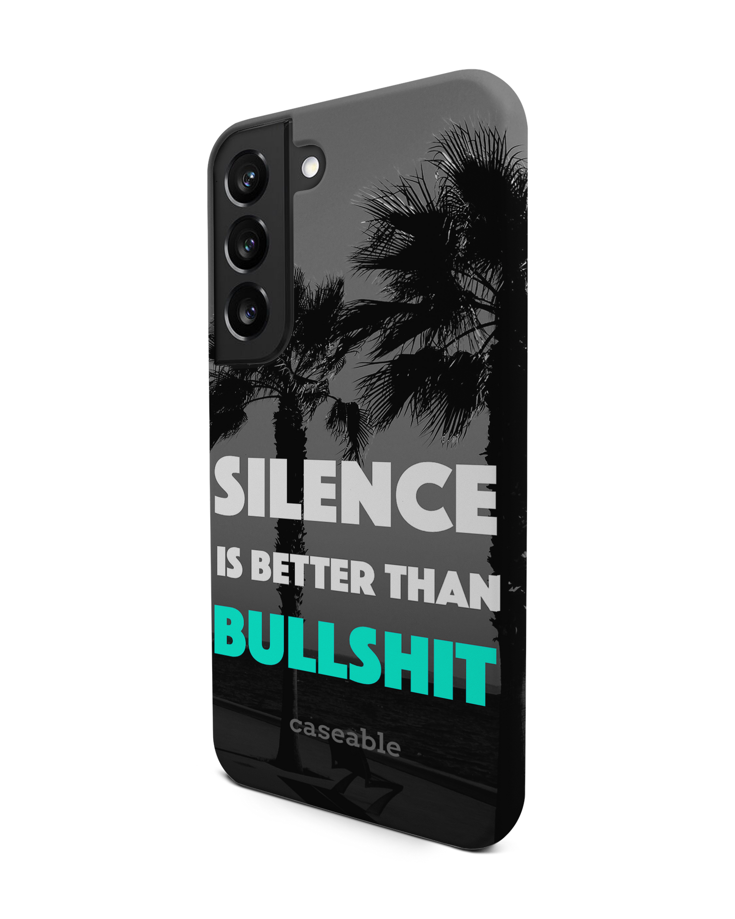 Silence is Better Premium Phone Case Samsung Galaxy S22 5G: View from the right side