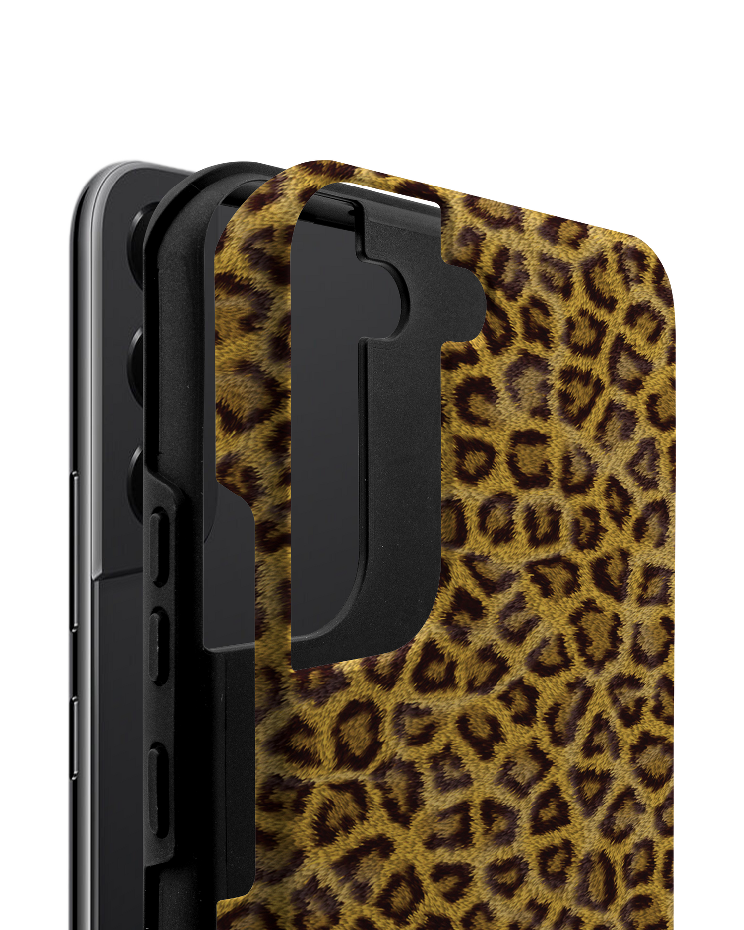 Leopard Skin Premium Phone Case Samsung Galaxy S22 5G consisting of 2 parts